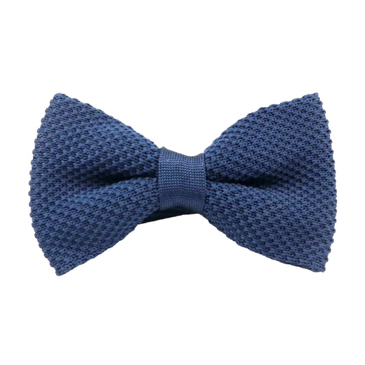 Frankie Navy Blue Waffle Knitted Pret Tied Bow Tie