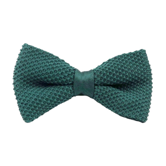 Liana Racing Green Waffle Knitted Pre Tied Bow Tie