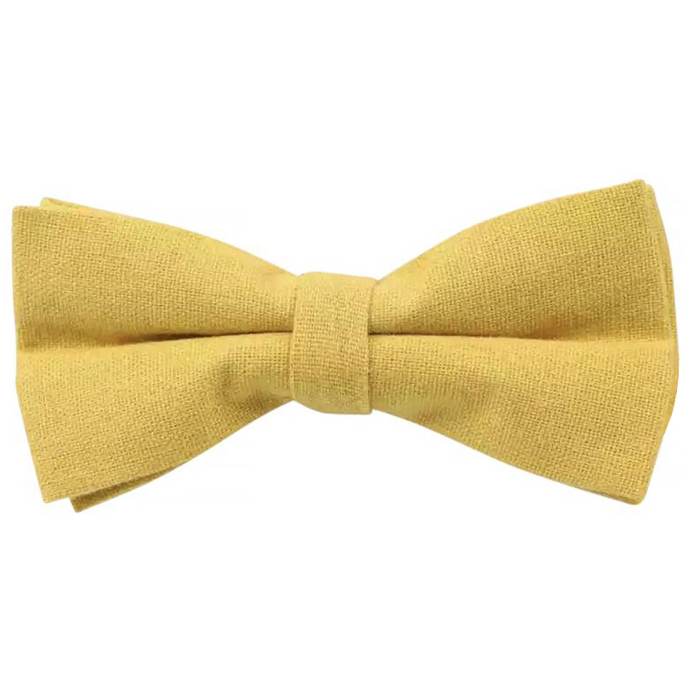 Alfie Cotton Mustard Yellow Bow Tie