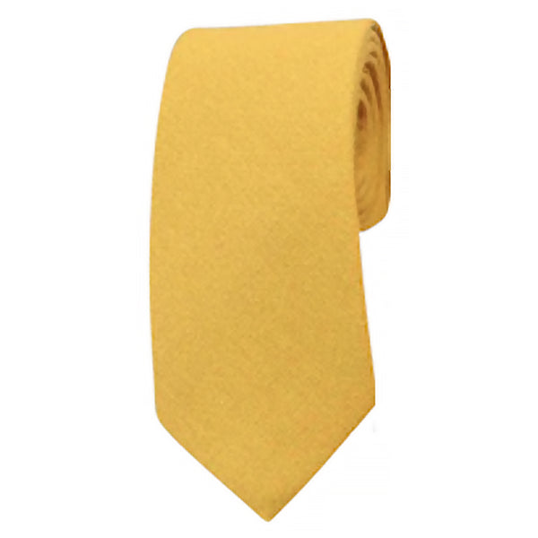Alfie Mustard Yellow Cotton Tie and Blue Seagull Bird Print Pocket Square Set