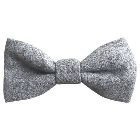 Amelia Boys Grey Wool Bow Tie