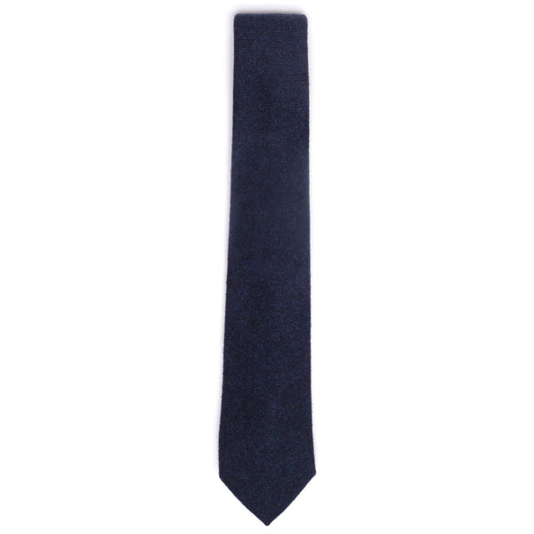 Arthur Navy Blue Skinny Tweed Wool Tie