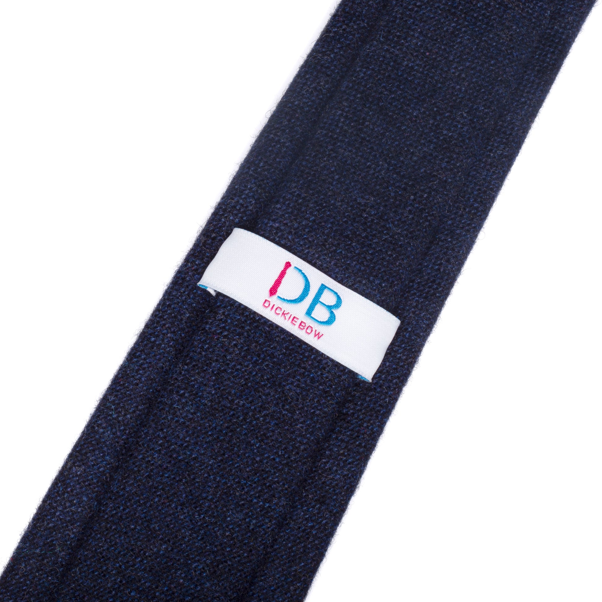 Arthur Navy Blue Tweed Wool Classic Width Tie