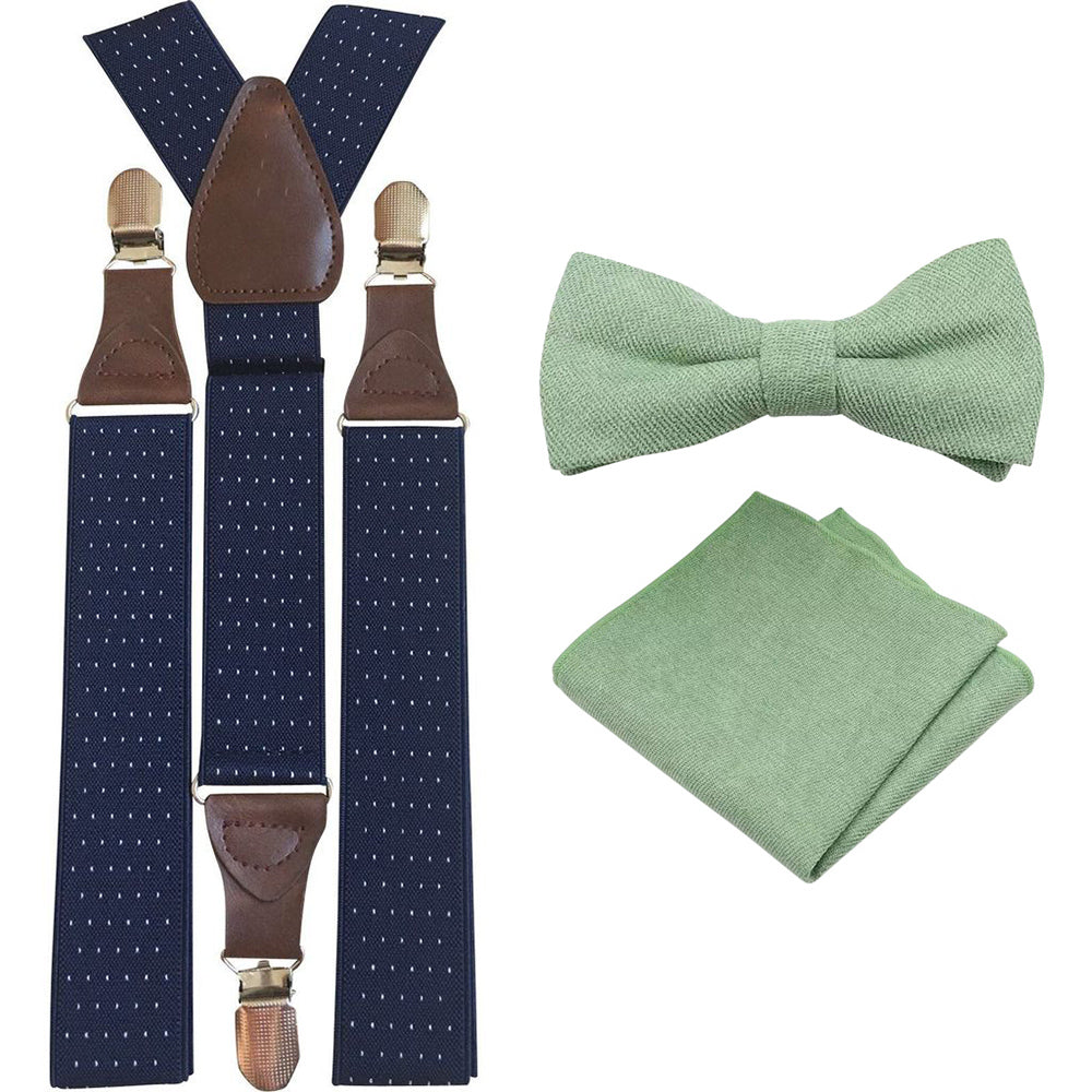 Bow Tie & Braces Kit Green Adult Bow Tie & Braces Kit Green Adult