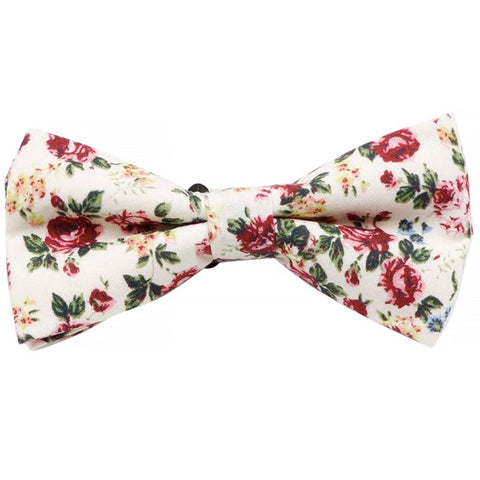 Hooper Cream & Pink Floral Boy's Bow Tie