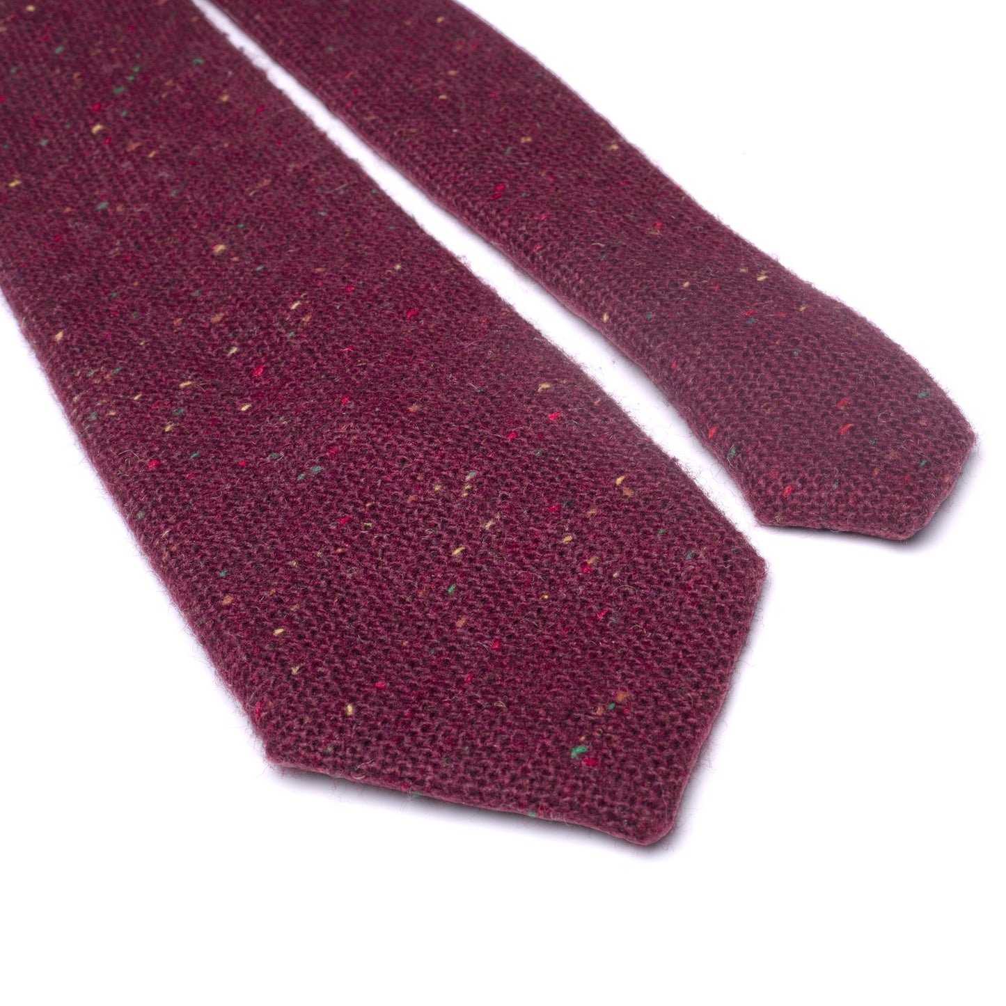 Carter Tweed Burgundy Red Skinny Tie
