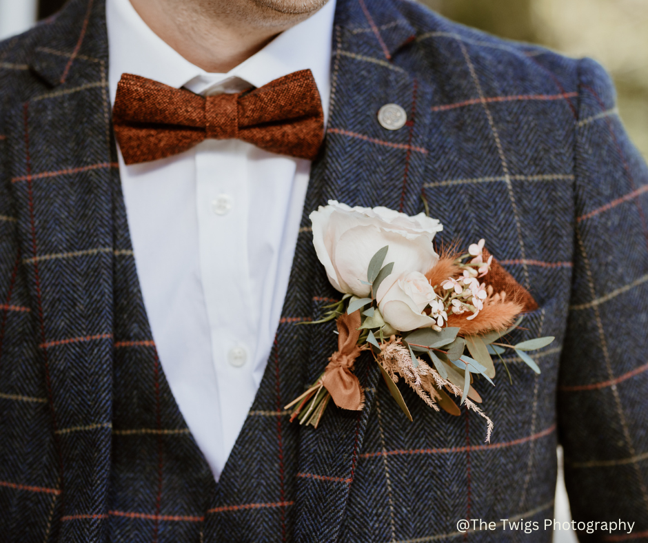 Charlie Rusty Burnt Orange Tweed Bow Tie