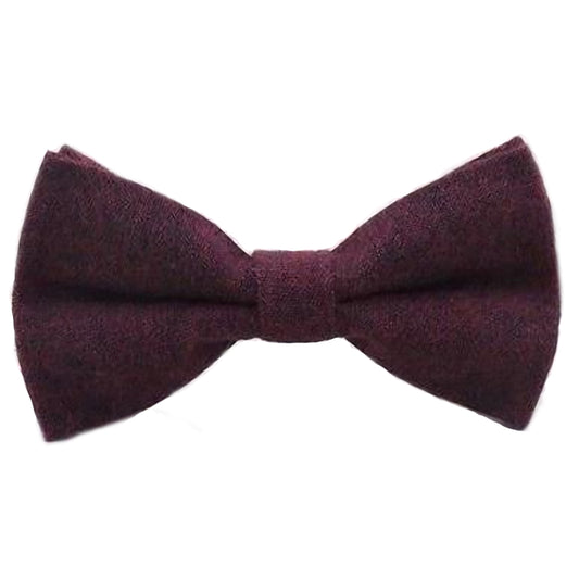 Emily Boys Burgundy Red Cotton Bow Tie