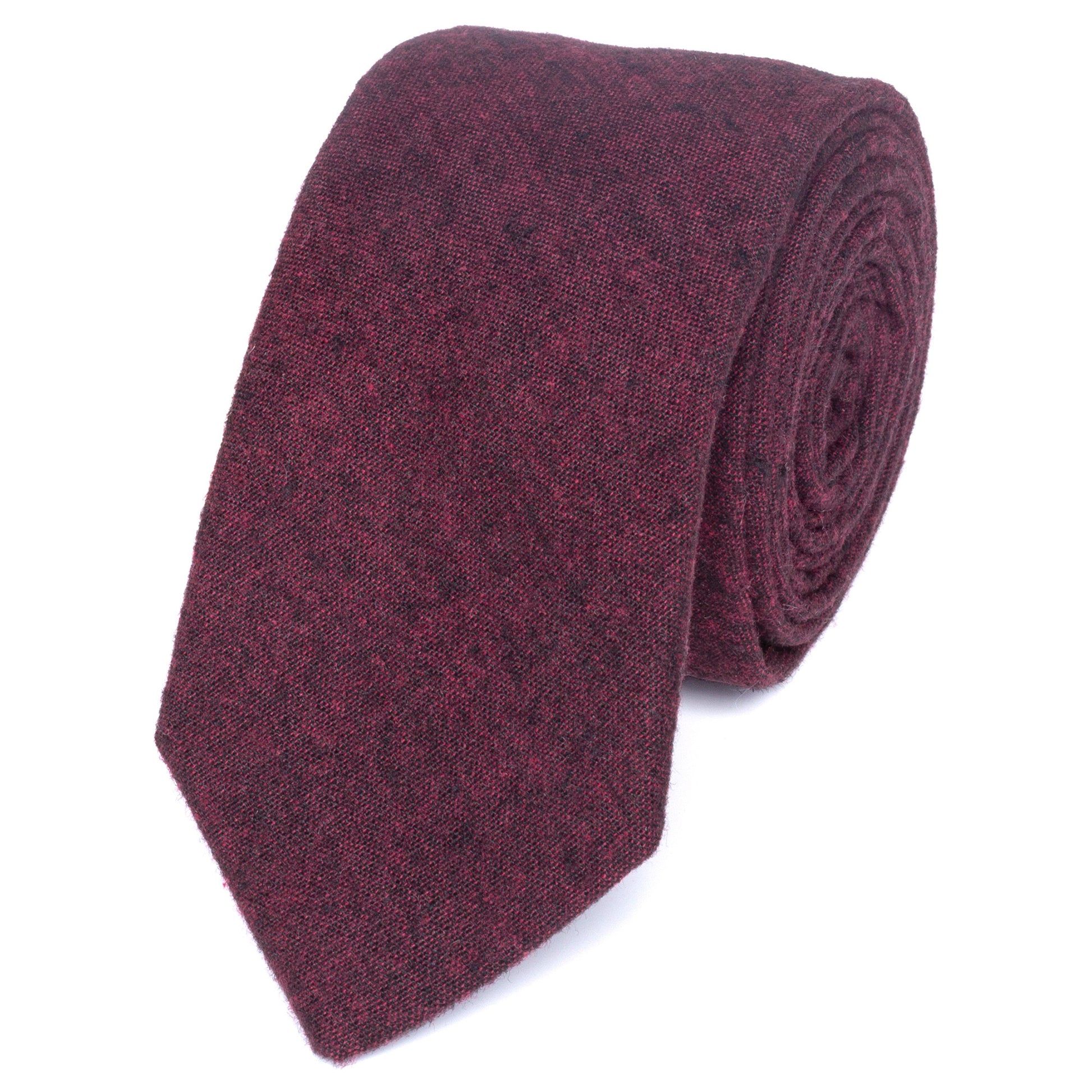 Emily Cotton Skinny Burgundy Tie