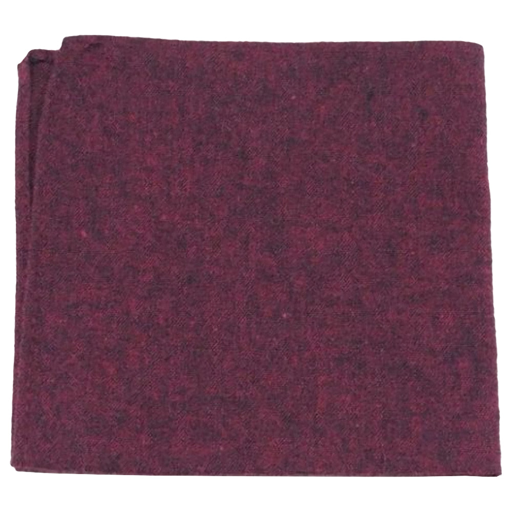 Emily Cotton Burgundy Pocket Square