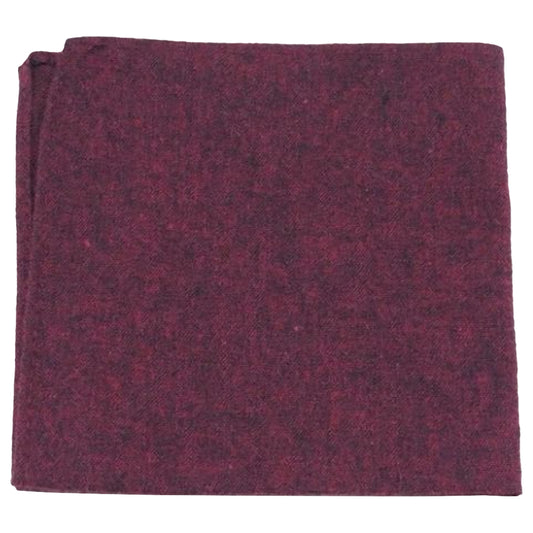 Emily Cotton Burgundy Pocket Square