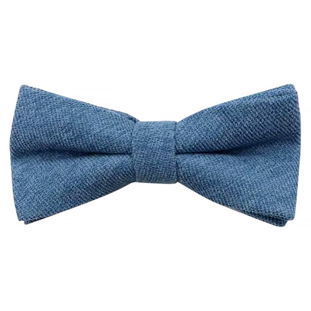 Hux Peacock Teal Blue Boys Cotton Bow Tie