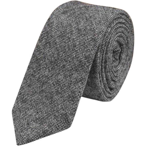 Jessica Charcoal Grey Skinny Tie - Dickie Bow Tie, Neck Ties and Pocket Square