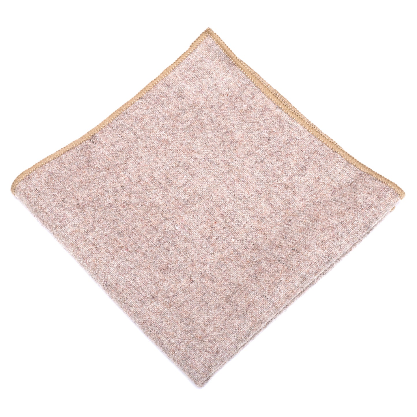 Jacob Biscuit Brown Tweed Pocket Square