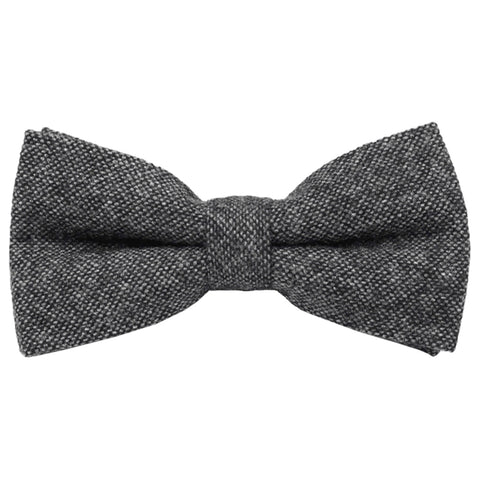 Jessica Charcoal Grey Tweed Bow Tie
