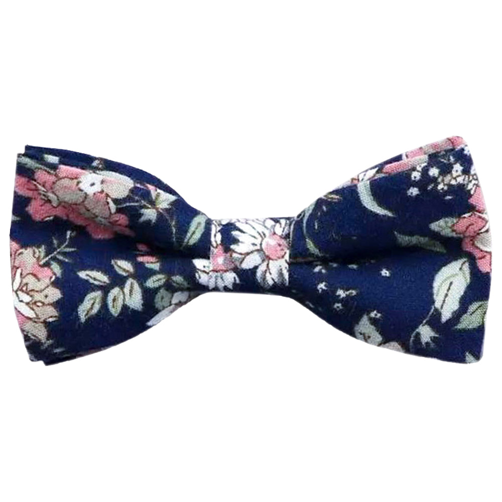 Margot Boys Blue & Pink Floral Bow Tie