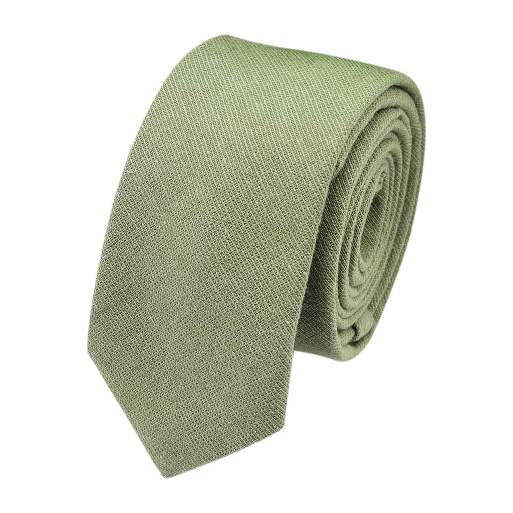 Neve Green Cotton Skinny Tie