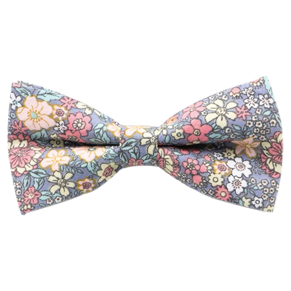 Nico Pink & Yellow Floral Cotton Bow Tie