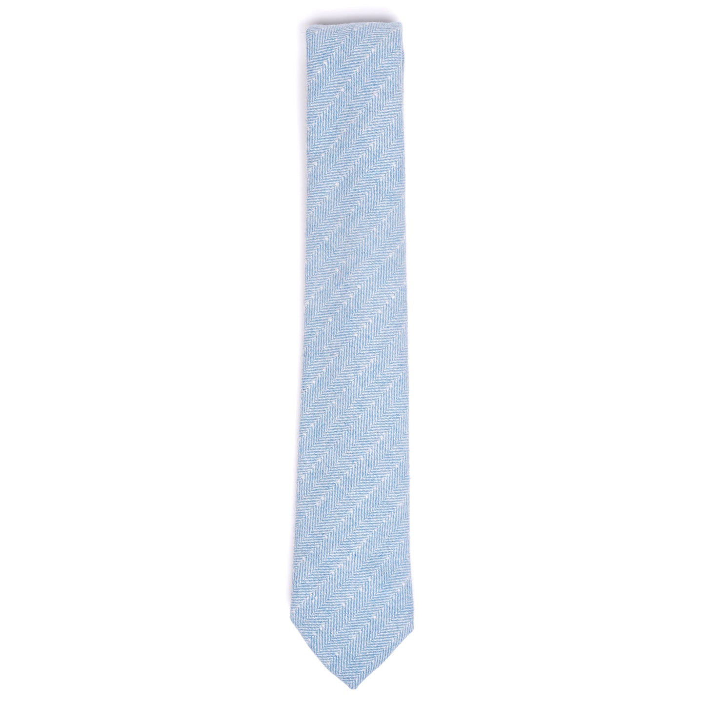 Nyla Blue Herringbone Tweed Tie