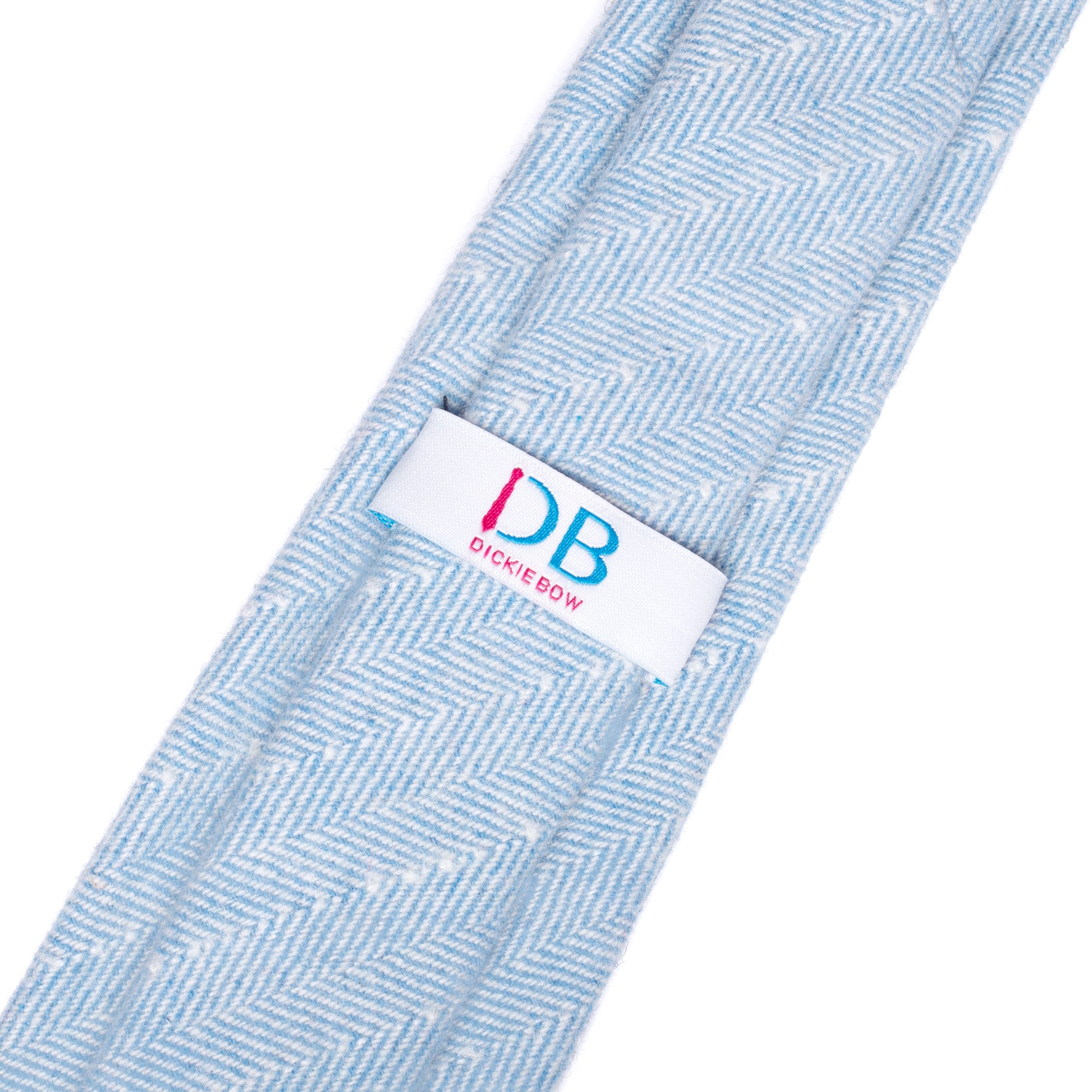 Nyla Blue Herringbone Tweed Tie