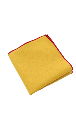 Alfie Mustard Yellow Cotton Pocket Square
