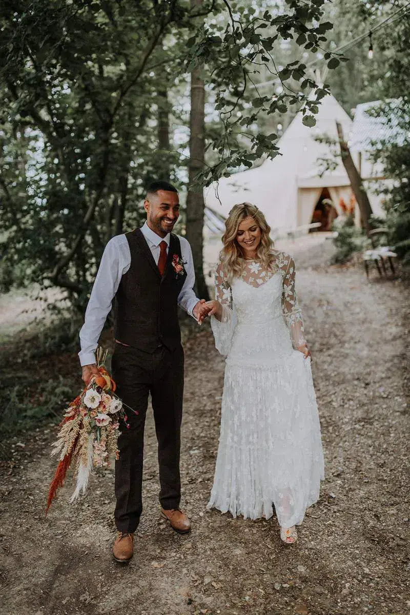 Charlie Burnt Orange Tweed Wool Tie – The Ultimate Wedding Accessory