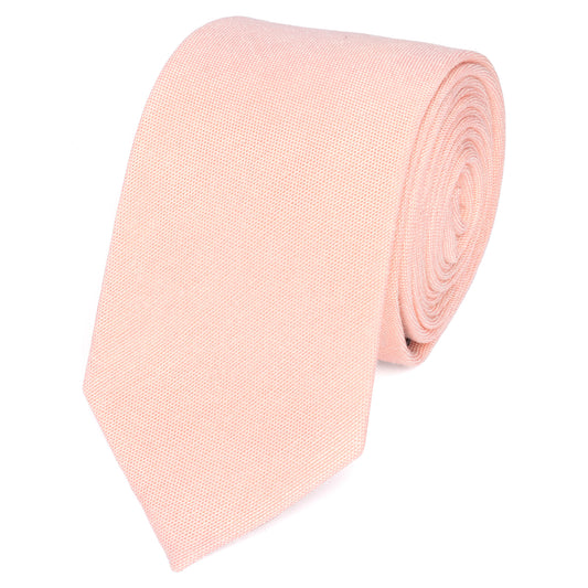 Romeo Blush Peachy Pink Skinny Tie