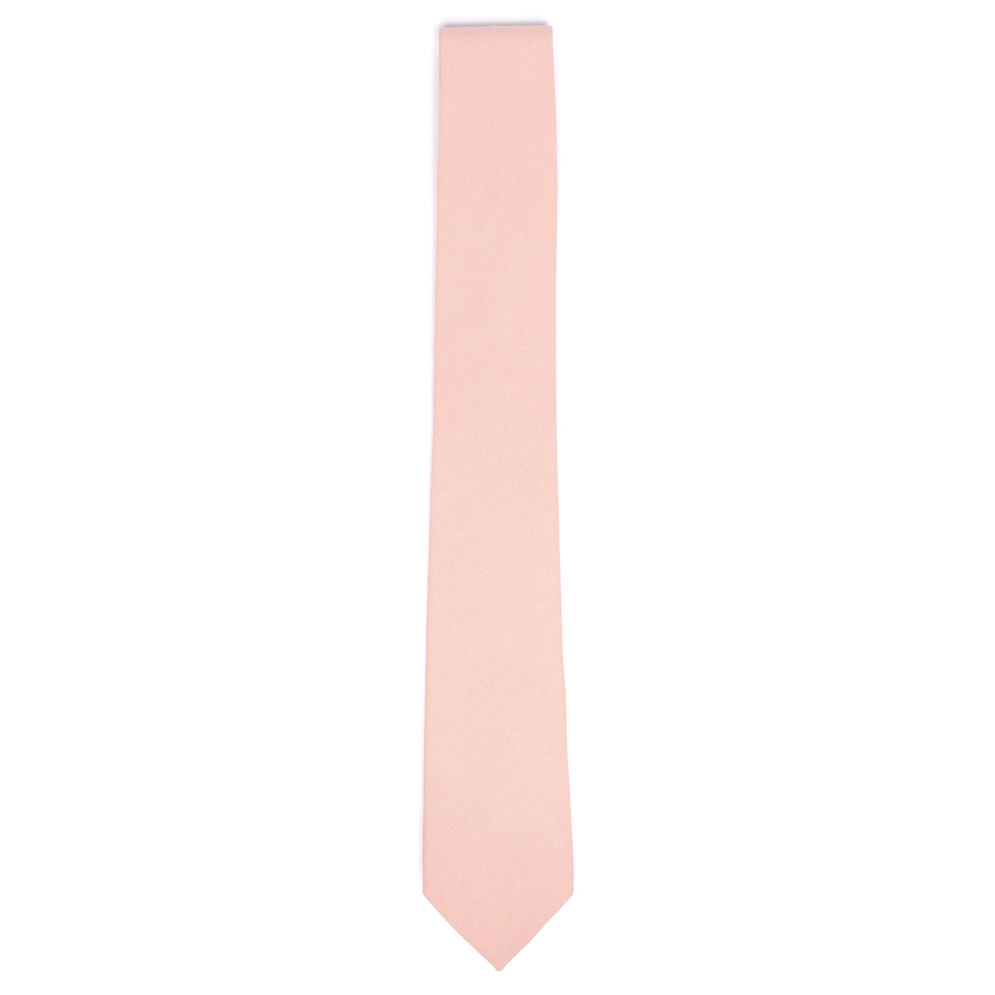 Romeo Blush Peachy Pink Skinny Tie
