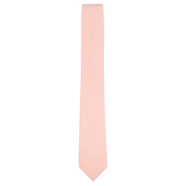 Romeo Blush Peachy Pink Skinny Tie