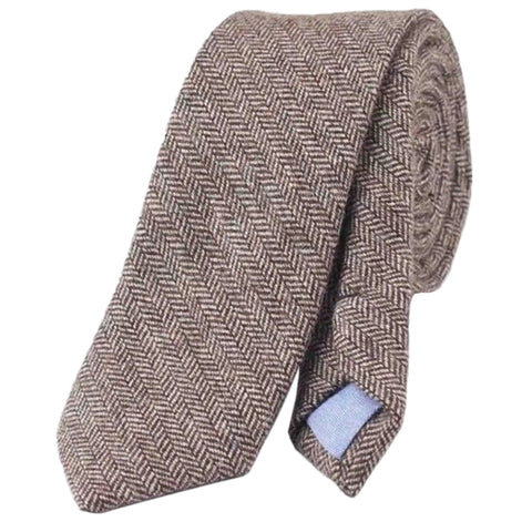 Stanley Brown Tweed Skinny Tie