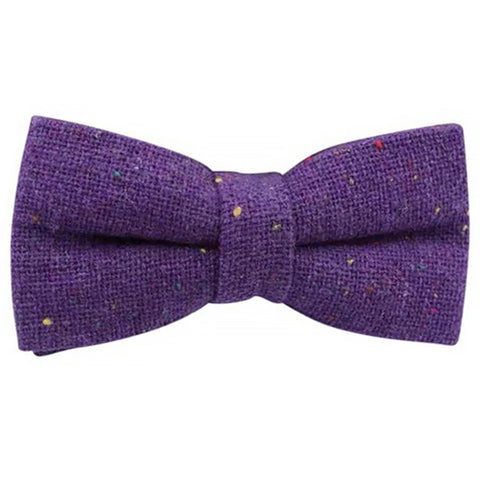 Theo Purple Fleck Mens Tweed Bow Tie