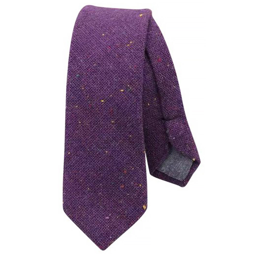 Theo Purple Fleck Mens Tweed Tie