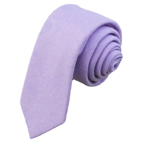 Violet Purple Cotton Slim Tie