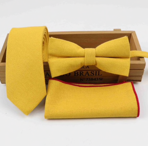 Alfie Mustard Yellow Cotton Tie