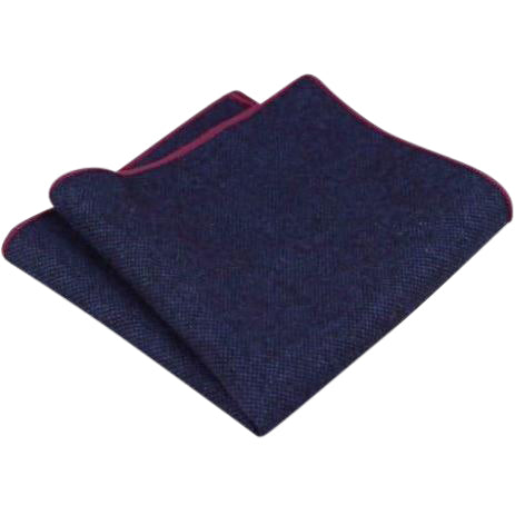 navy wood pocket square